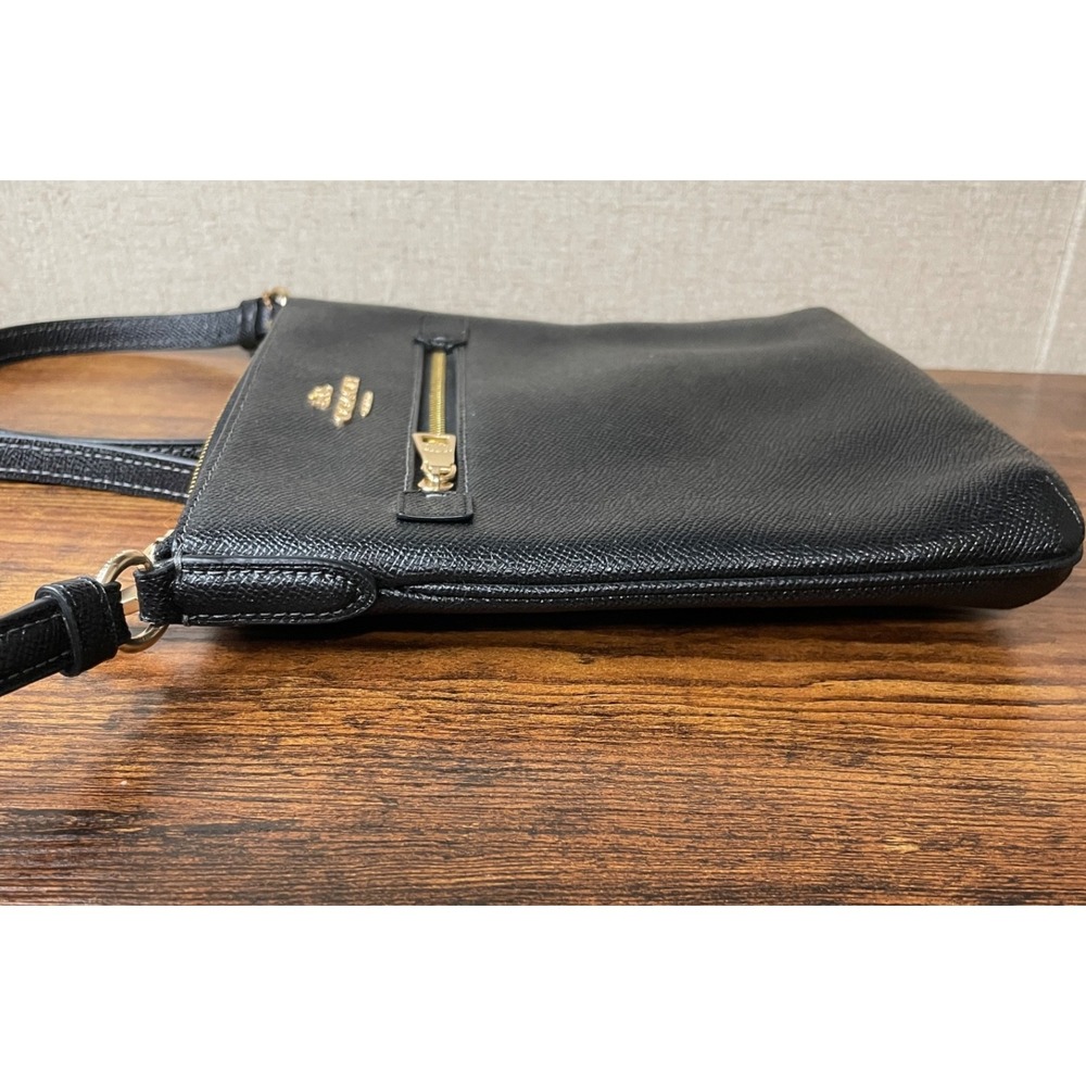 Coach Mini Rowan File Cross Bag Black Leather And Gold Hardware EUC - Picture 11 of 14